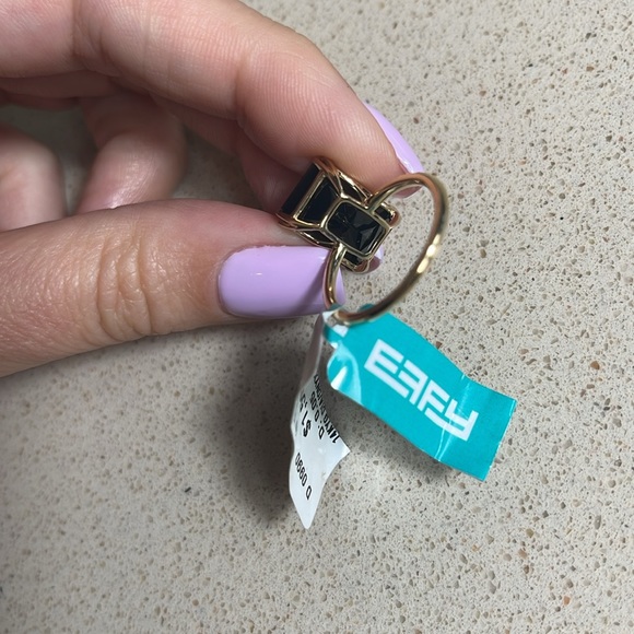 $1,595 New Authentic EFFY 14K Yellow Gold, Onyx & Diamond Ring size 7 - Picture 8 of 17